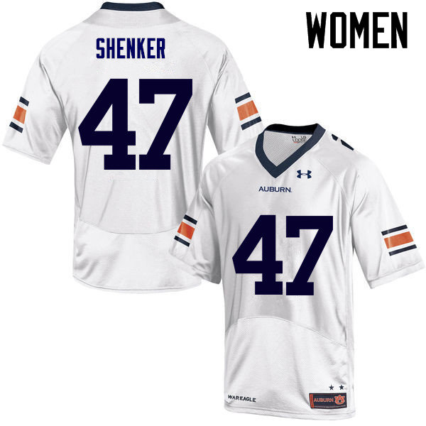 Women Auburn Tigers #47 John Samuel Shenker College Football Jerseys Sale-White